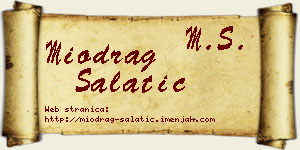 Miodrag Salatić vizit kartica